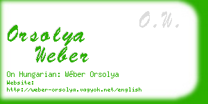 orsolya weber business card